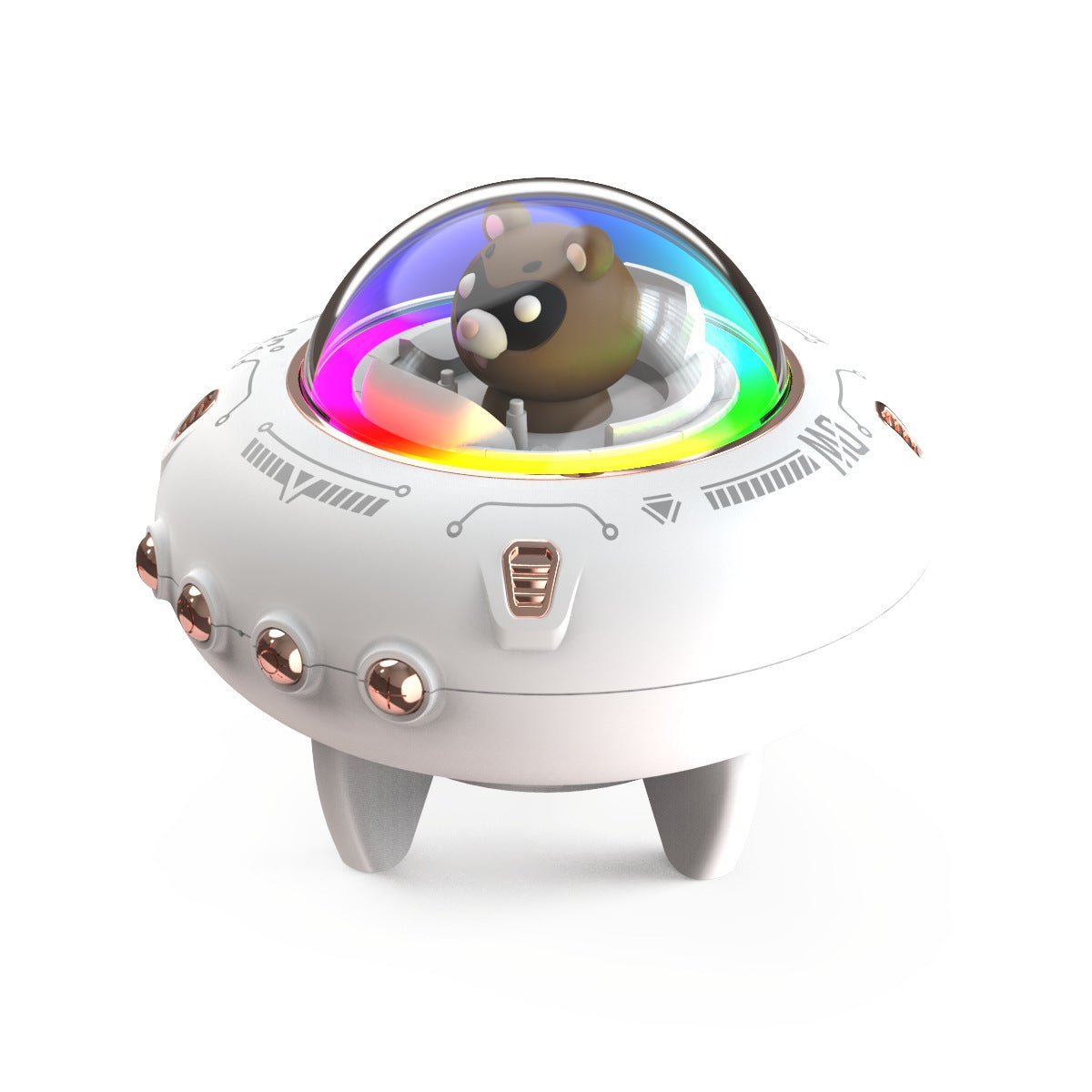 Magnetic Levitating Bluetooth Speaker – UFO Orb 360° Rotation RGB LED Floating Wireless Speaker - GiftMira