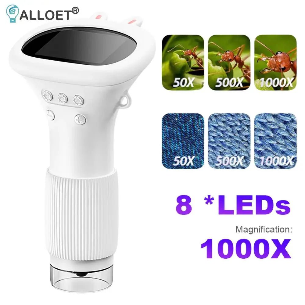 1000X Handheld Digital Microscope 2 Inch IPS Screen For Kids - GiftMira