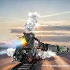 Electric Steam Train Set with Real Smoke, Lights and Sound
