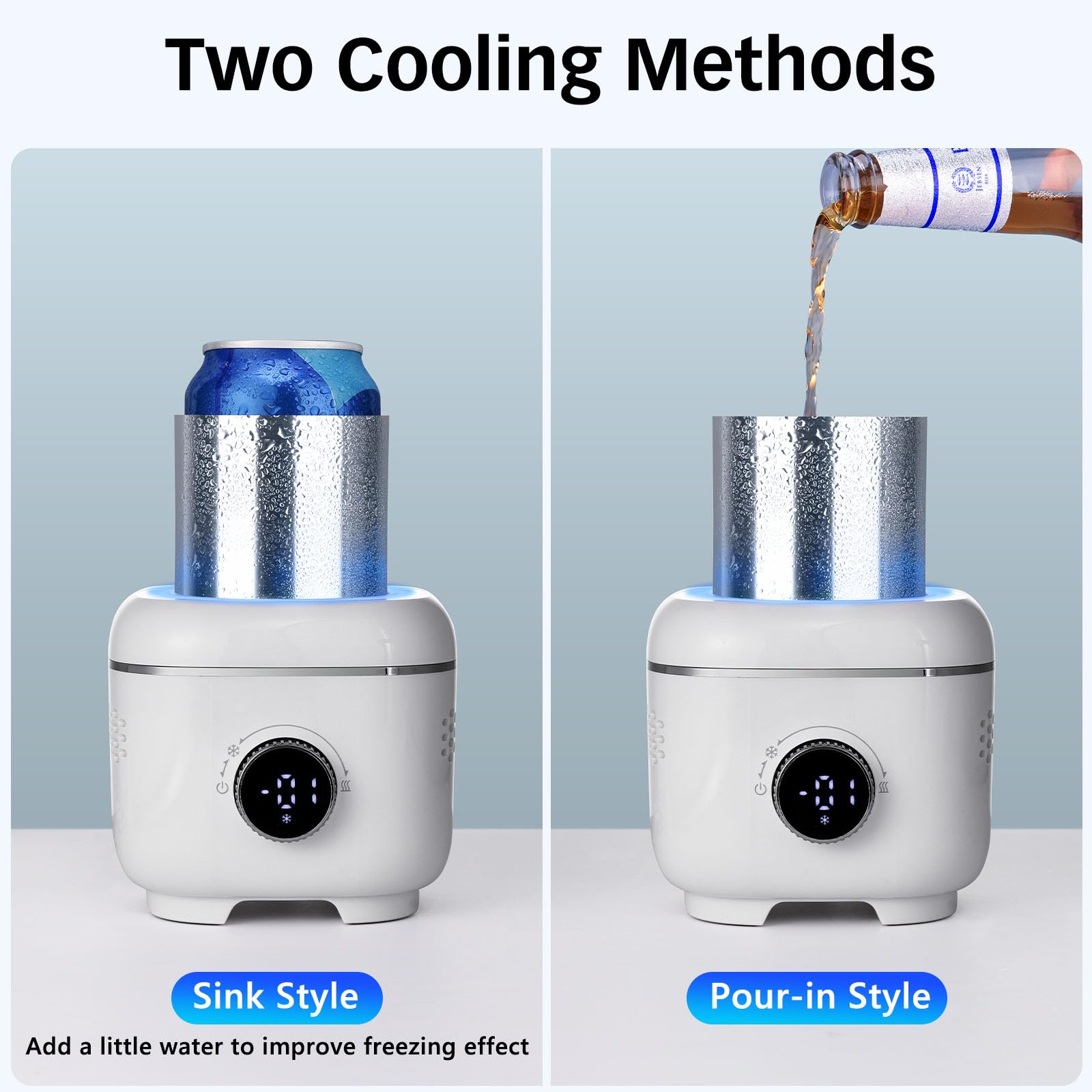 2-in-1 Electric Cooling Heating Beverage Cup with Mood Light - GiftMira