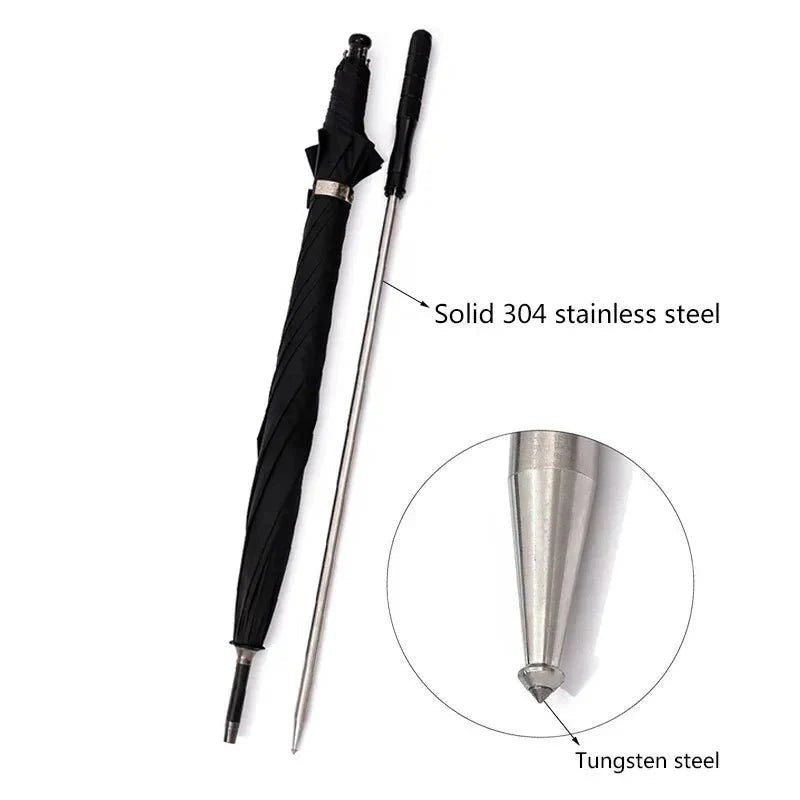 2 - in - 1 Foldable Walking Stick & UV Protection Umbrella – Windproof Lightweight Design - GiftMira