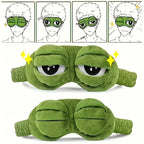 Plush Frog Sleep Mask 3-Pack - Soft 3D Eye Cover for Travel and Naps