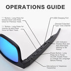 Open-Ear Bluetooth Audio Sunglasses - Polarized Wireless Music Glasses