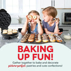 3 - in - 1 Mini Treat Maker System Donuts Cupcakes Heart Waffles Interchangeable Nonstick Plates 800W Compact - GiftMira