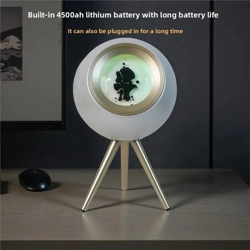 30W Bluetooth Speaker with Ferrofluid Music Rhythm Light, Magnetic Fluid Visual Display Lamp, Wireless Bass Speaker for Home & Desk Decor Gift - GiftMira
