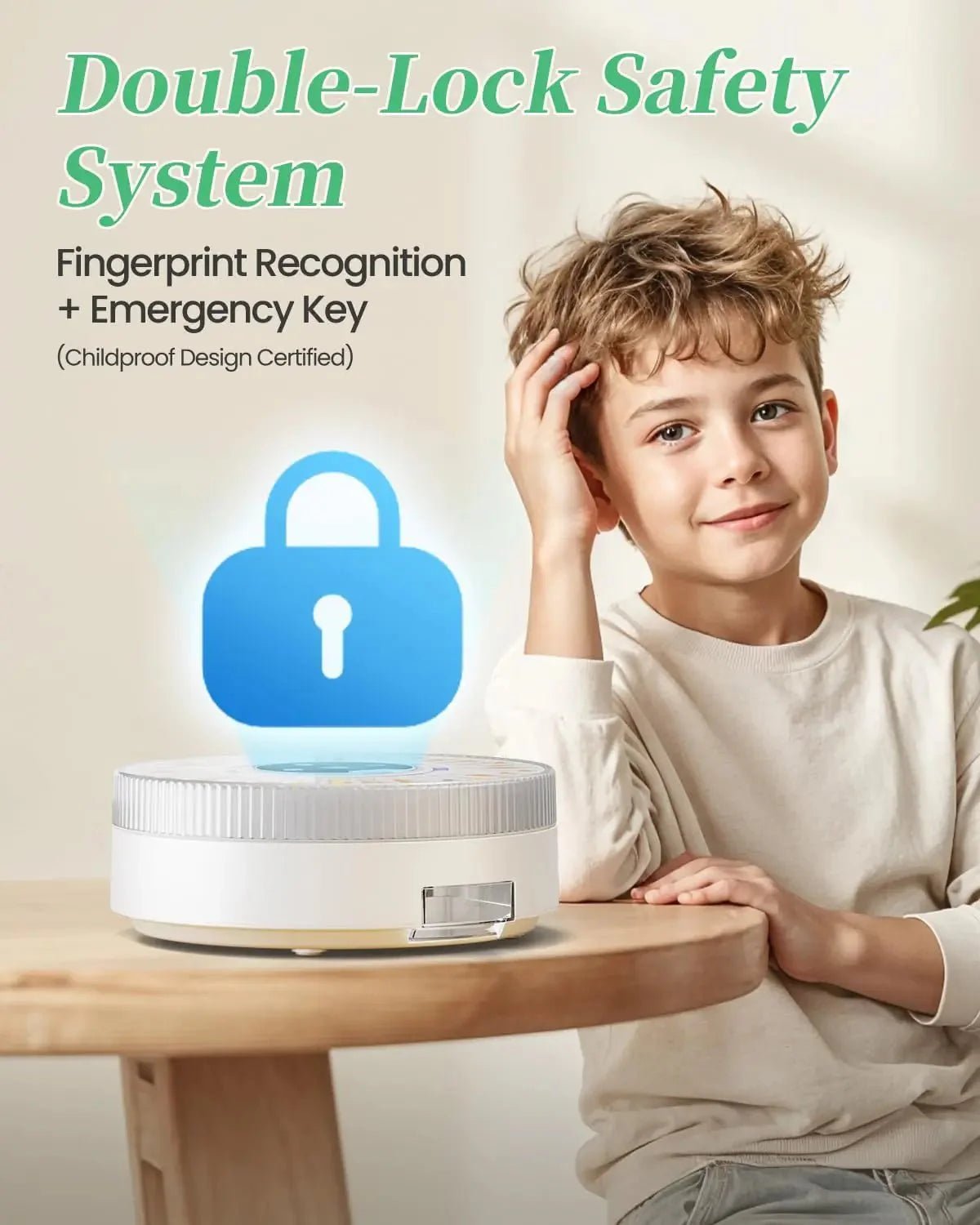 31 - Day Automatic Smart Pill Organizer – Fingerprint Lock, Bluetooth App & USB - C Rechargeable - GiftMira