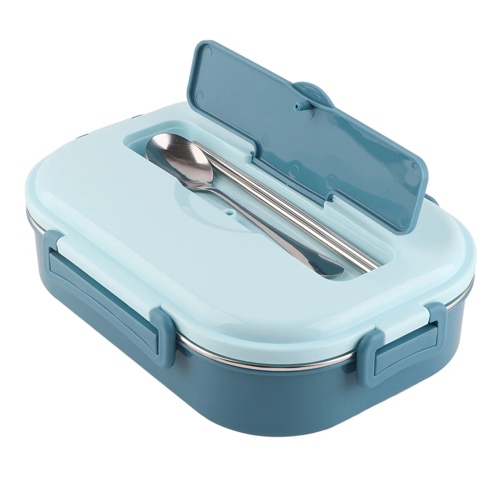 InsulaSteel Thermal Stainless Steel 4-Compartment Bento Lunch Box - Portable Food Storage Container for School, Work & Travel