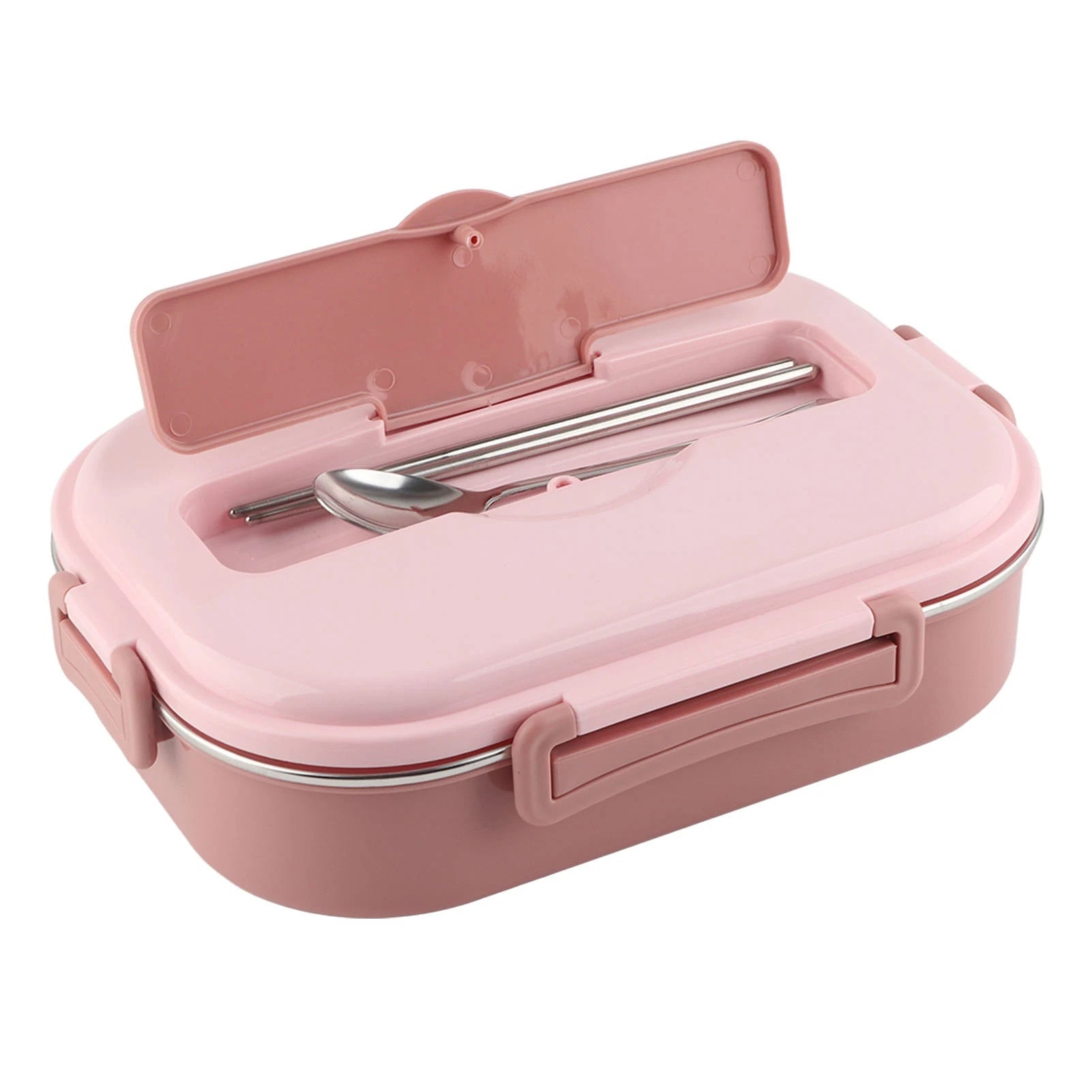 InsulaSteel Thermal Stainless Steel 4-Compartment Bento Lunch Box - Portable Food Storage Container for School, Work & Travel