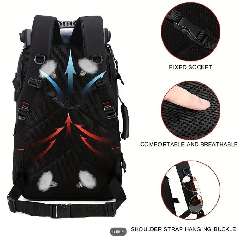 35L Convertible Travel Backpack Duffel – USB Port, Shoe Compartment, 15.6" Laptop Sleeve, Waterproof Carry - On - GiftMira