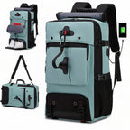 35L Convertible Travel Backpack Duffel – USB Port, Shoe Compartment, 15.6" Laptop Sleeve, Waterproof Carry - On - GiftMira