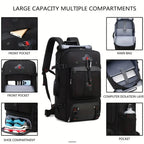 35L Convertible Travel Backpack Duffel – USB Port, Shoe Compartment, 15.6" Laptop Sleeve, Waterproof Carry - On - GiftMira