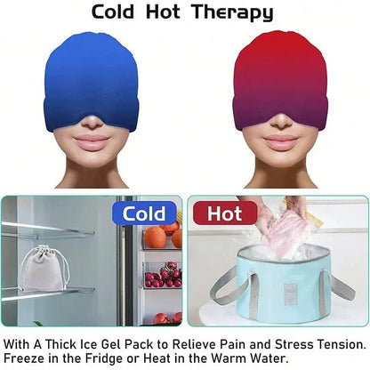360° Cooling Gel Head Cap – Full Coverage Cold Compress Therapy Hat - GiftMira