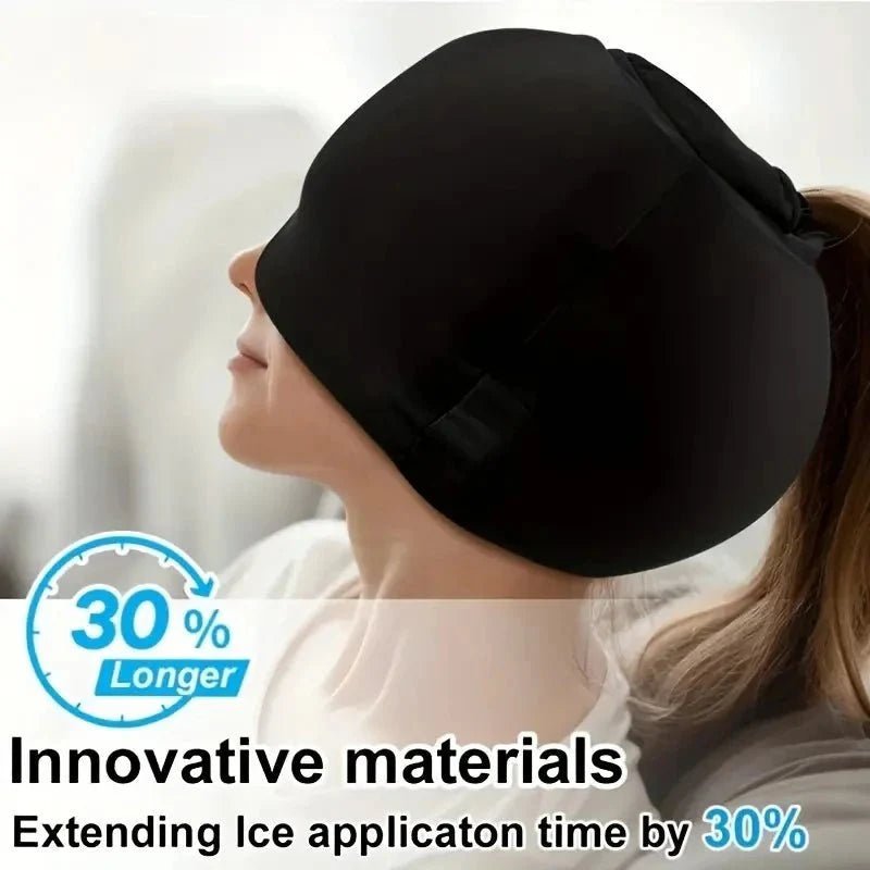 360° Cooling Gel Ice Cap – Full Head Cold Compress Hat with Elastic Top Coverage - GiftMira