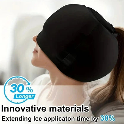 360° Cooling Gel Ice Cap – Full Head Cold Compress Hat with Elastic Top Coverage - GiftMira