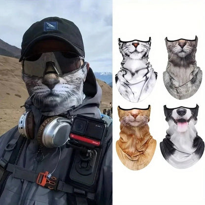 3D Cat Design Full Face Balaclava | Breathable Summer UV Sun Shield - GiftMira