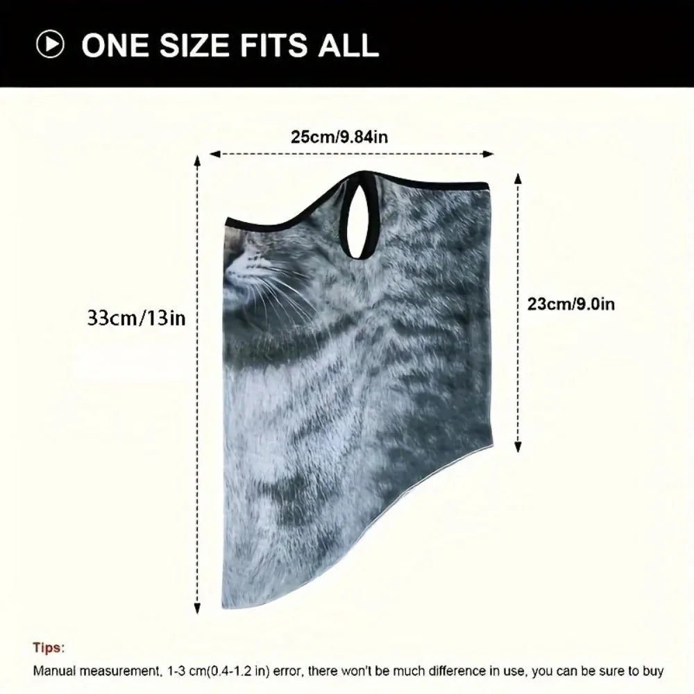 3D Cat Design Full Face Balaclava | Breathable Summer UV Sun Shield - GiftMira