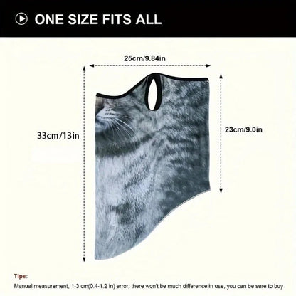 3D Cat Design Full Face Balaclava | Breathable Summer UV Sun Shield - GiftMira