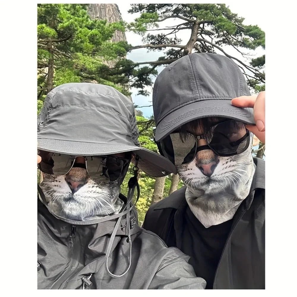 3D Cat Design Full Face Balaclava | Breathable Summer UV Sun Shield - GiftMira