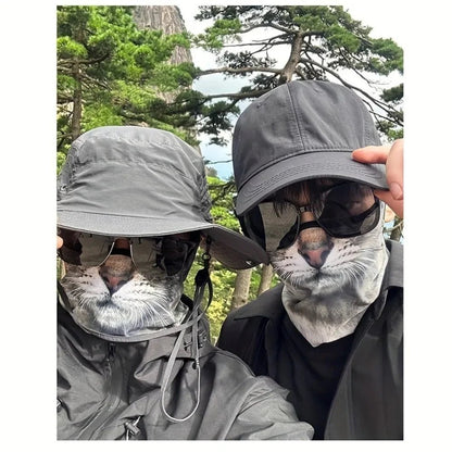 3D Cat Design Full Face Balaclava | Breathable Summer UV Sun Shield - GiftMira