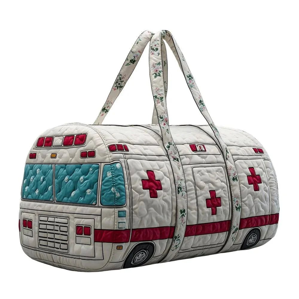3D Frog Pattern Quilted Duffle Bag – Boho Weekender Travel Bag, Yoga Mat Carrier, Retro Mushroom Print Cotton - GiftMira