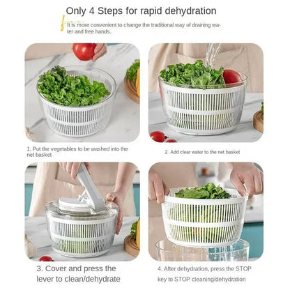 3L Multifunctional Salad Spinner – The All - in - One Freshness Station - GiftMira