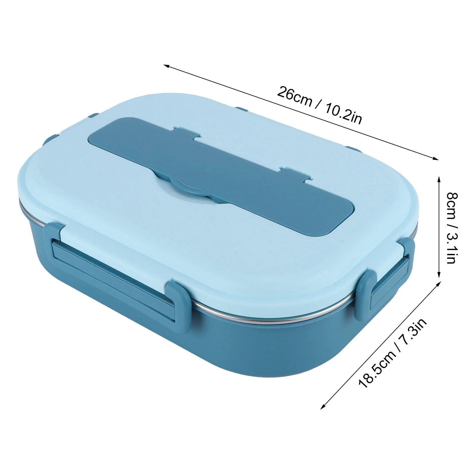 InsulaSteel Thermal Stainless Steel 4-Compartment Bento Lunch Box - Portable Food Storage Container for School, Work & Travel