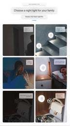 Rechargeable Touch Night Light Set of 3 - Magnetic Dimmable Puck Lamps