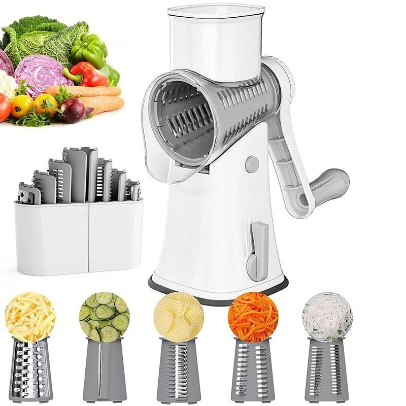 5 - in - 1 Professional Rotary Grater | Multi - Functional Kitchen Mandoline & Chopper (JT247) - GiftMira