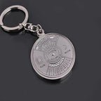 50 Years Perpetual Calendar Silver Alloy Keyring Keychain Key - fob Decoration - GiftMira
