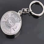50 Years Perpetual Calendar Silver Alloy Keyring Keychain Key - fob Decoration - GiftMira
