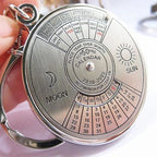 50 Years Perpetual Calendar Silver Alloy Keyring Keychain Key - fob Decoration - GiftMira