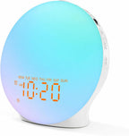 Sunrise Alarm Clock Wake-Up Light with Bluetooth Speaker & FM Radio — Dimmable Bedside Lamp