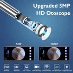 5MP HD Visual Ear Scope with LED Light | Smart Wireless Inspection Camera - GiftMira
