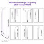 6 - in - 1 Facial Glow Wand – Touch Panel Argon & Neon Fusion Beauty Device - GiftMira