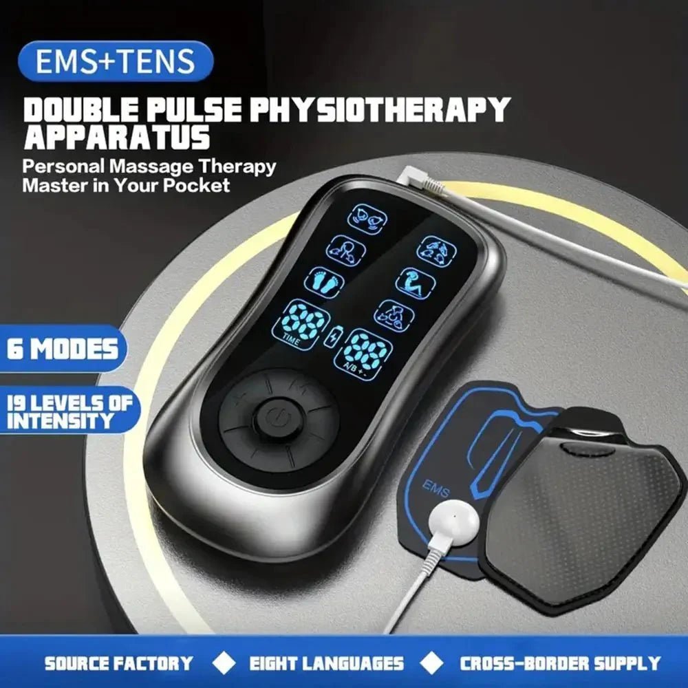 6 - Mode Rechargeable Electric Pulse Massager – Compact Portable Device - GiftMira