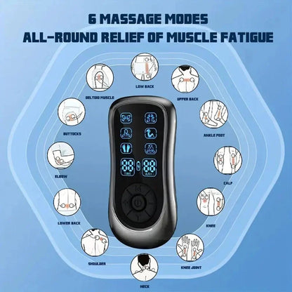 6 - Mode Rechargeable Electric Pulse Massager – Compact Portable Device - GiftMira
