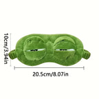 Plush Frog Sleep Mask 3-Pack - Soft 3D Eye Cover for Travel and Naps