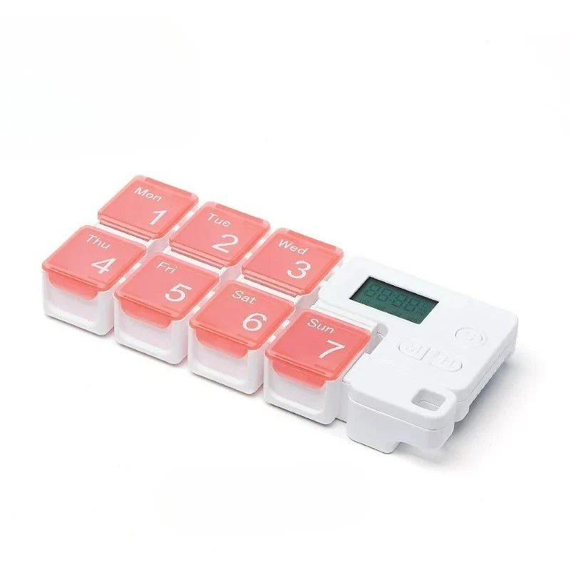 7 - Day Smart Pill Box – Bluetooth Medication Organizer, LED Reminder Alarms, App - Synced, Travel & Home Dispenser - GiftMira