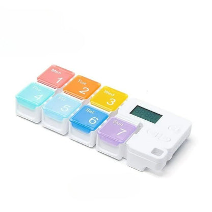 7 - Day Smart Pill Box – Bluetooth Medication Organizer, LED Reminder Alarms, App - Synced, Travel & Home Dispenser - GiftMira