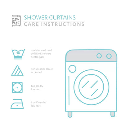 72 - inch Pastel Blue Chenille Cotton Shower Curtain with Chevron Pattern - GiftMira