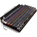 Retro typewriter mechanical keyboard, black