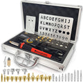 Wood burning pyrography kit with adjustable temperature pen and case