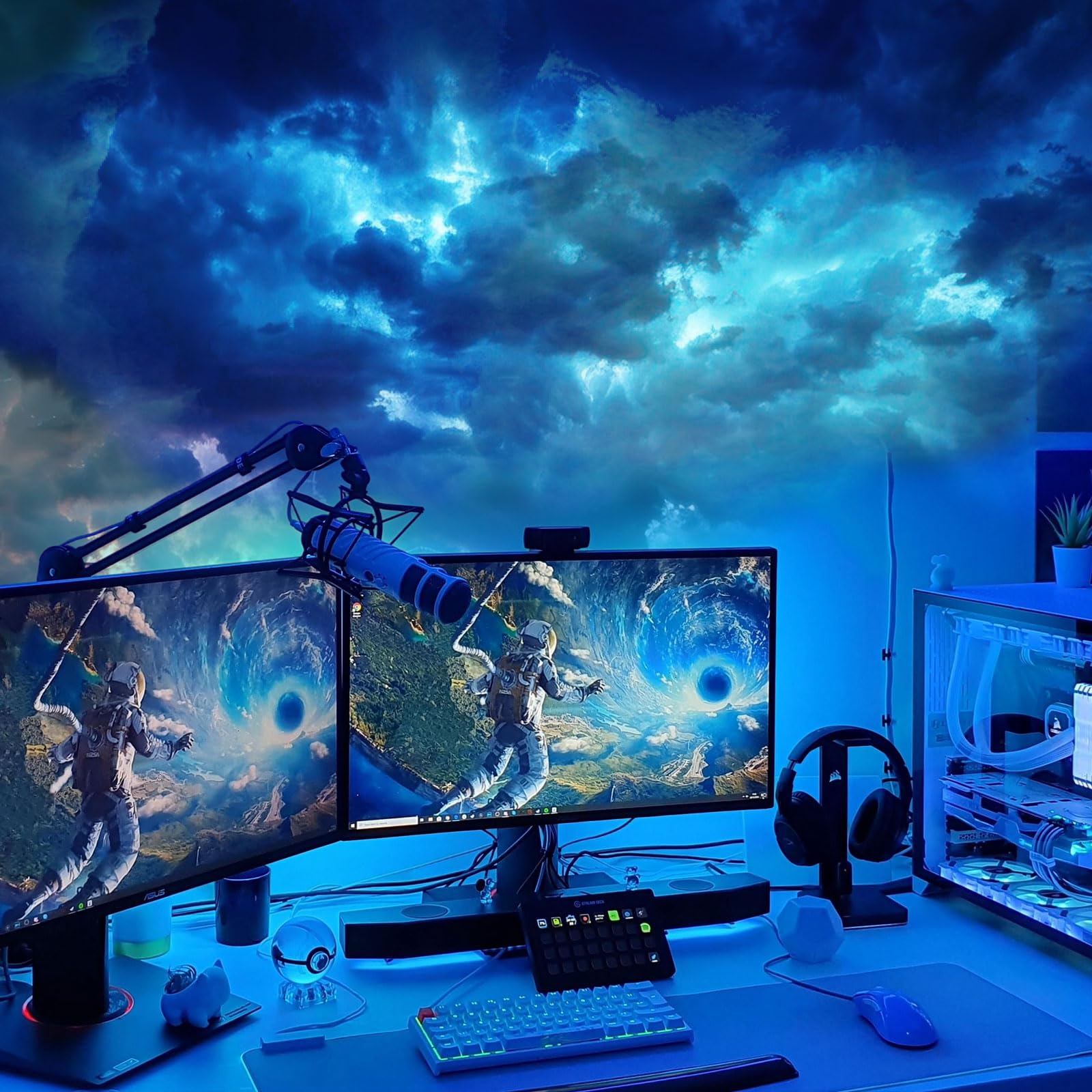 3D Thunder Cloud LED Lamp — Music-Sync Bluetooth Ceiling Light with Multicolor Lightning Effect
