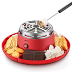 Flameless Electric S'mores Maker — Indoor Tabletop Marshmallow Roaster Kit with Forks & Trays