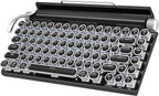 Retro typewriter mechanical keyboard, black