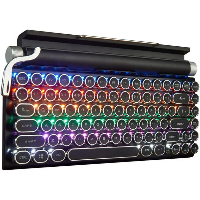 Retro typewriter mechanical keyboard, black