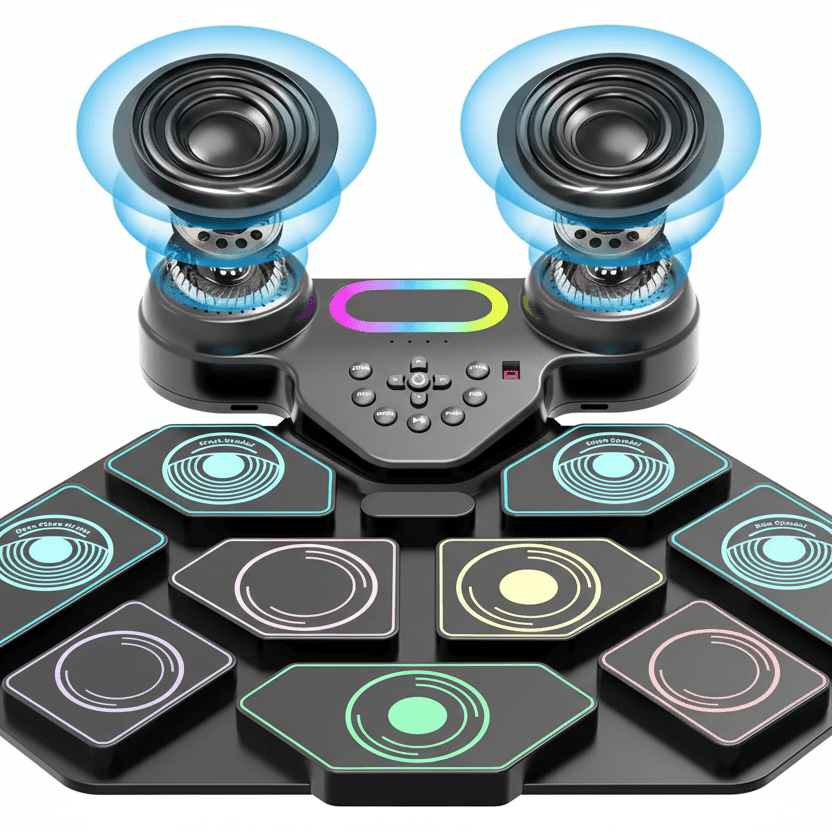 9 - Pad Portable Smart Electronic Drum Kit - GiftMira