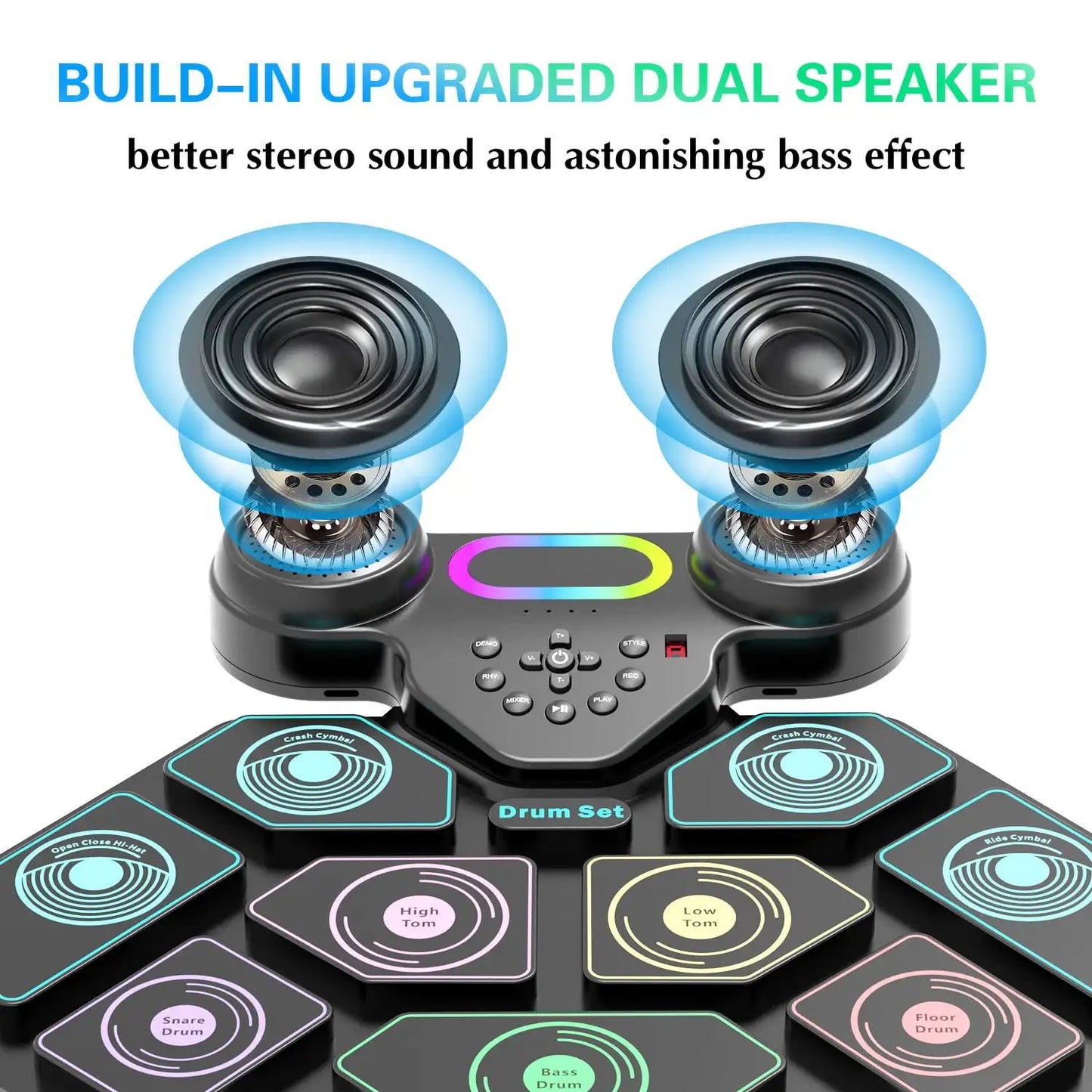 9 - Pad Portable Smart Electronic Drum Kit - GiftMira