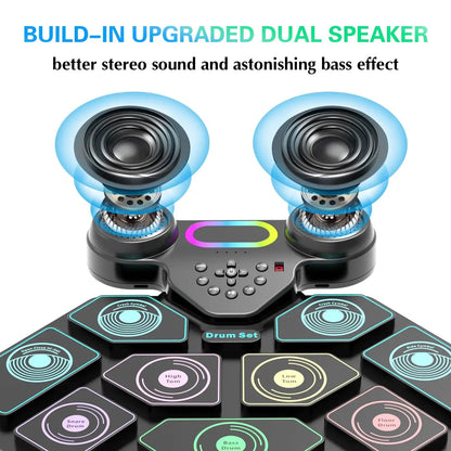 9 - Pad Portable Smart Electronic Drum Kit - GiftMira