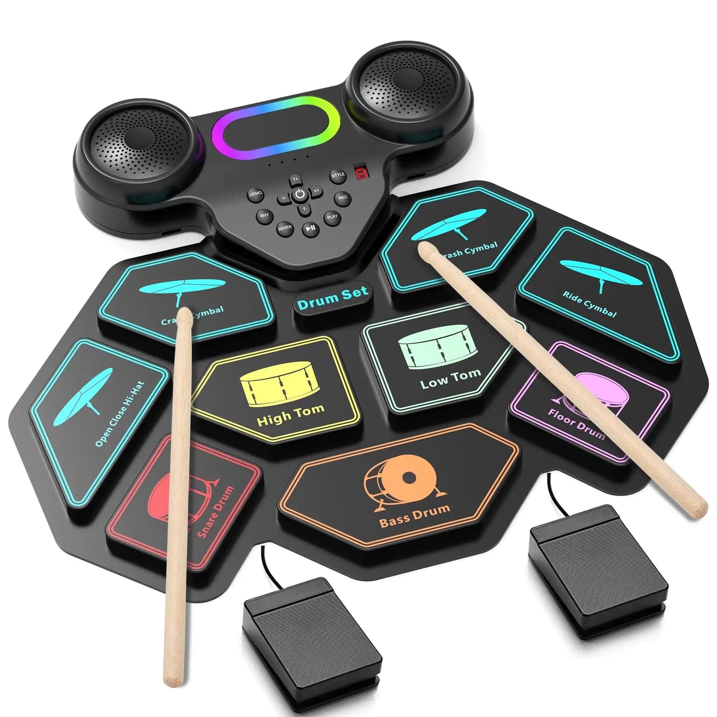 9 - Pad Portable Smart Electronic Drum Kit - GiftMira